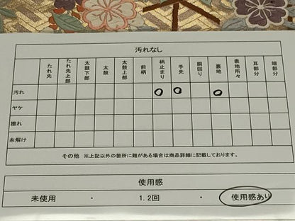 平和屋着物◎西陣 六通柄袋帯 唐織 檜垣草花文 金糸 正絹 逸品 CAAS5535ou