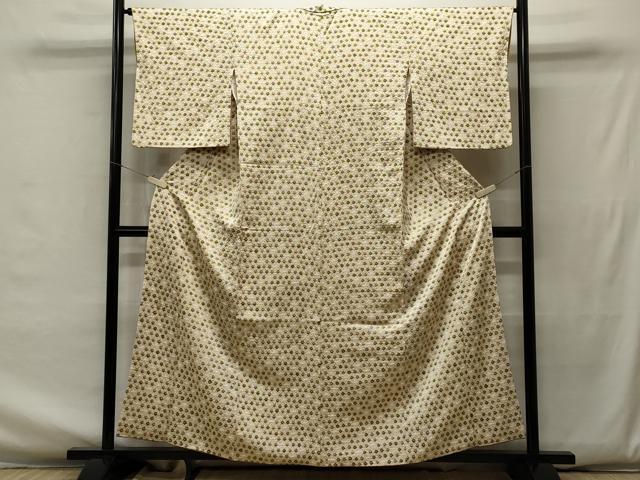 総絞り 着丈165 お洒落な色使い 小紋 着物 正絹 AK-7008 平和屋着物□上質な小紋 総絞り 幾何学文 正絹 逸品 CAAS5924oy