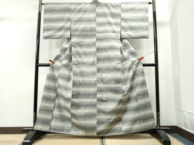 平和屋着物●上質な紬　霞文　正絹　逸品　CAAS6719yc