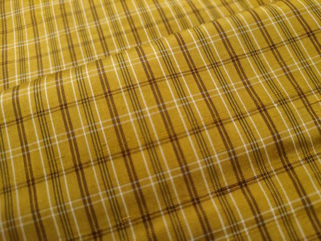 平和屋着物●黄八丈 紬 格子柄 正絹 逸品 CAAS6726yc