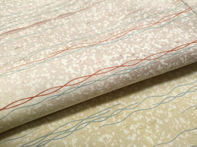 平和屋着物●石川県指定無形文化財　牛首紬　白山工房　訪問着　刺繍　霞文　正絹　逸品　CAAS6728yc 平和屋着物○石川県指定無形文化財 牛首紬 白山工房 訪問着