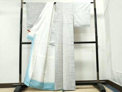 平和屋着物●本塩沢 蚊絣 霞文 正絹 逸品 CAAS6752yc
