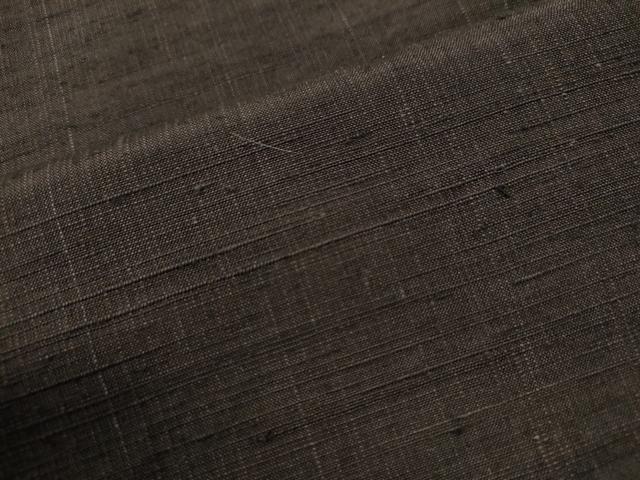 平和屋着物●男性 紬 アンサンブル 色無地 涅色 正絹 逸品 CAAS6763yc