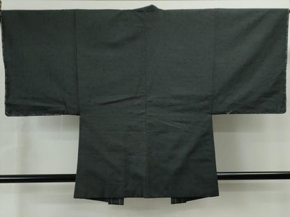 平和屋着物●男性 髭紬 アンサンブル 藍墨茶色 正絹 逸品 未使用 CAAS6770yc