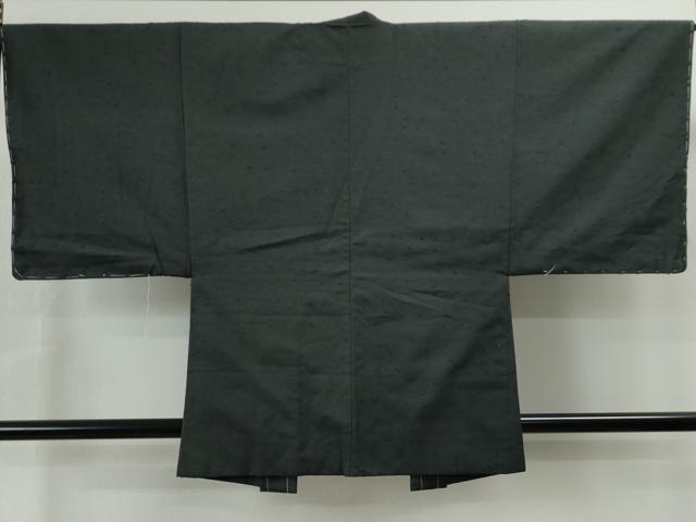 平和屋着物●男性 髭紬 アンサンブル 藍墨茶色 正絹 逸品 未使用 CAAS6770yc