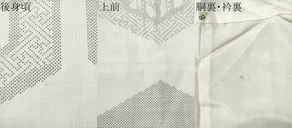 平和屋着物●本場大島紬 白大島 7マルキ 亀甲笹竹文 正絹 逸品 未使用 CAAS6783yc