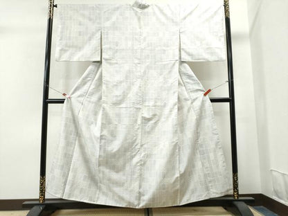 平和屋着物●本場大島紬　白大島　色紙吉祥文　ますいわ屋扱い　正絹　逸品　CAAS6799yc