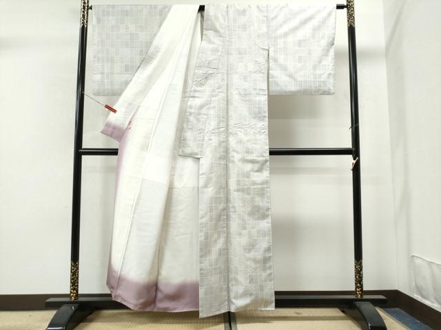 平和屋着物●本場大島紬　白大島　色紙吉祥文　ますいわ屋扱い　正絹　逸品　CAAS6799yc