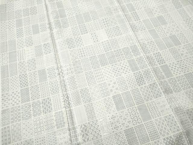 平和屋着物●本場大島紬　白大島　色紙吉祥文　ますいわ屋扱い　正絹　逸品　CAAS6799yc