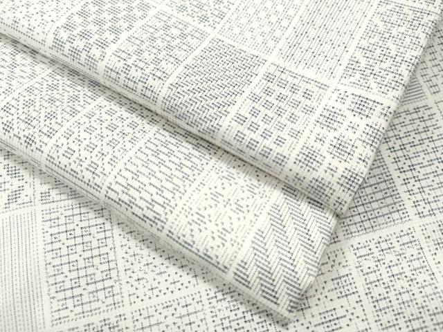 平和屋着物●本場大島紬　白大島　色紙吉祥文　ますいわ屋扱い　正絹　逸品　CAAS6799yc