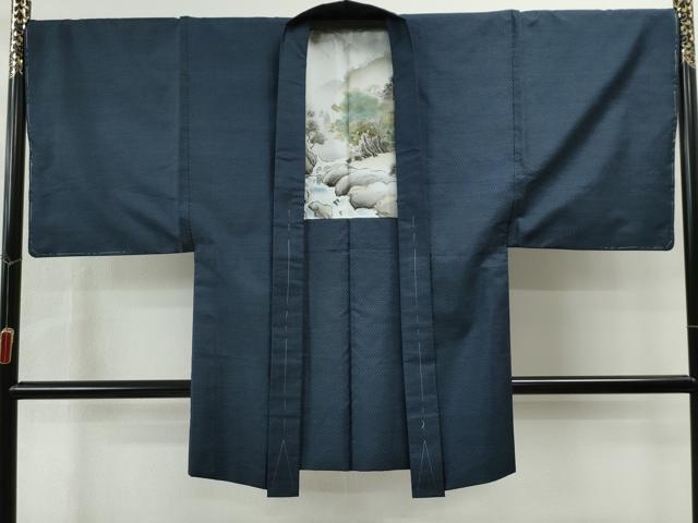 平和屋着物●男性 本場大島紬 アンサンブル 吉祥文 正絹 逸品 未使用 CAAS6806yc