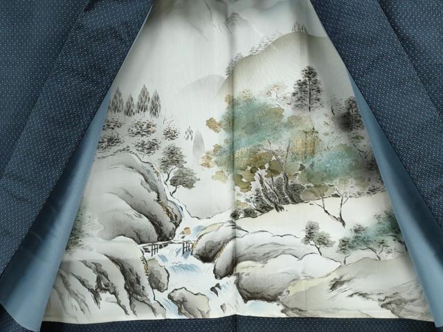 平和屋着物●男性 本場大島紬 アンサンブル 吉祥文 正絹 逸品 未使用 CAAS6806yc