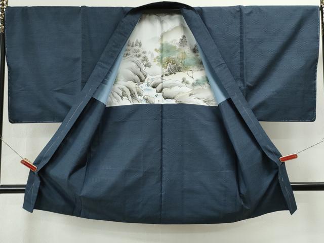 平和屋着物●男性 本場大島紬 アンサンブル 吉祥文 正絹 逸品 未使用 CAAS6806yc