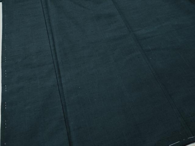 平和屋着物●男性 紬 アンサンブル 色無地 留紺色 正絹 逸品 未使用 CAAS6836yc