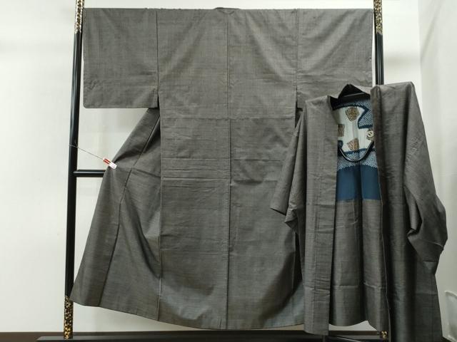 平和屋着物●男性 本場大島紬 アンサンブル 100亀甲 総詰め 正絹 逸品 CAAS6839yc