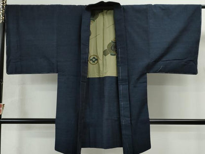 平和屋着物●男性 紬 アンサンブル 霞文 正絹 逸品 CAAS6843yc