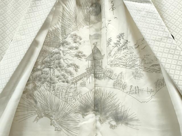 平和屋着物●男性　色紋付・羽織セット　菱吉祥文　正絹　逸品　CAAS6844yc