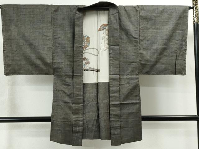 平和屋着物●男性 本場大島紬 アンサンブル 100亀甲 総詰め 正絹 逸品 CAAS6845yc