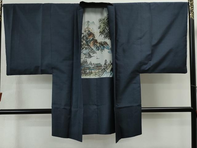 平和屋着物●男性 本場大島紬 アンサンブル 吉祥文 正絹 逸品 CAAS6849yc