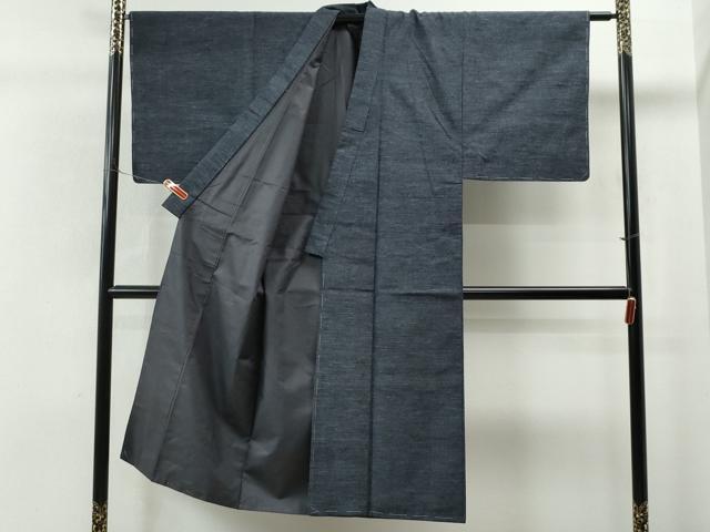 平和屋着物●男性　本場結城玉紬　アンサンブル　霞文　証紙付き　正絹　逸品　未使用　CAAS6851yc