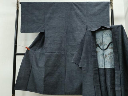 平和屋着物●男性　本場結城玉紬　アンサンブル　霞文　証紙付き　正絹　逸品　未使用　CAAS6851yc