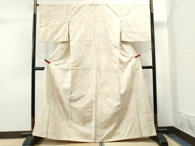 平和屋着物●上質な紬 唐草文 正絹 逸品 CAAS6877yc