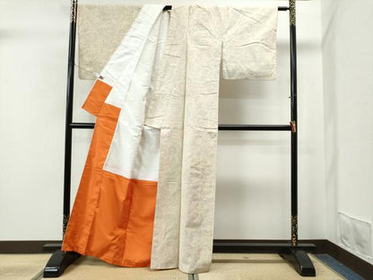 平和屋着物●上質な紬 唐草文 正絹 逸品 CAAS6877yc