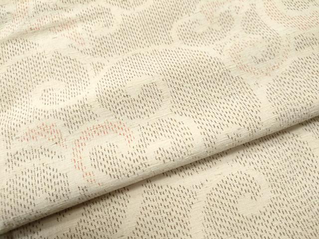 平和屋着物●上質な紬 唐草文 正絹 逸品 CAAS6877yc