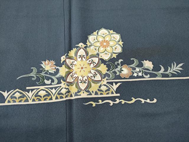 平和屋着物●訪問着 更紗花唐草文 正絹 逸品 CAAS6887yc