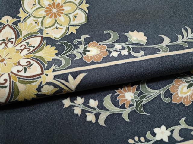 平和屋着物●訪問着 更紗花唐草文 正絹 逸品 CAAS6887yc