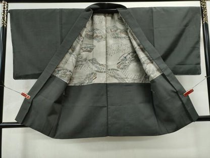 平和屋着物●男性 紬 アンサンブル 霞文 正絹 逸品 CAAS6891yc