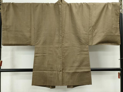 平和屋着物●男性 お召 アンサンブル 100亀甲 キングサイズ 正絹 逸品 CAAS6892yc
