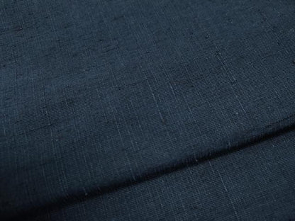 平和屋着物●男性 紬 アンサンブル 色無地 濃藍色 正絹 逸品 CAAS6893yc