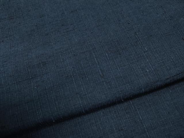 平和屋着物●男性 紬 アンサンブル 色無地 濃藍色 正絹 逸品 CAAS6893yc