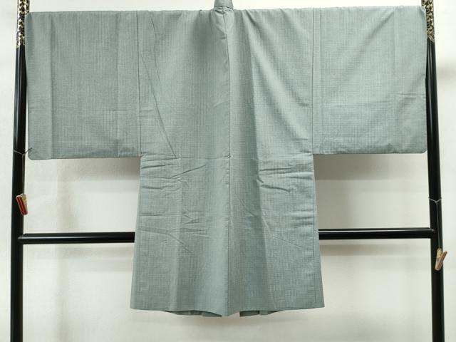 平和屋着物●男性 紬 アンサンブル 格子柄 キングサイズ 正絹 逸品 CAAS6896yc