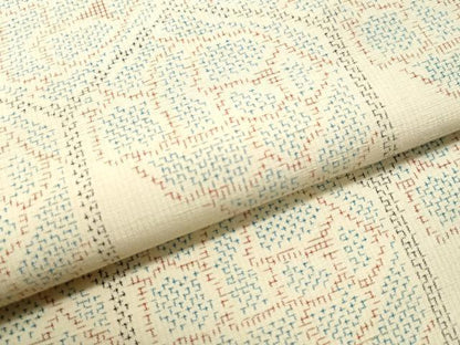 平和屋着物●本場結城紬 亀甲花文 証紙付き 正絹 逸品 未使用 CAAS6902yc