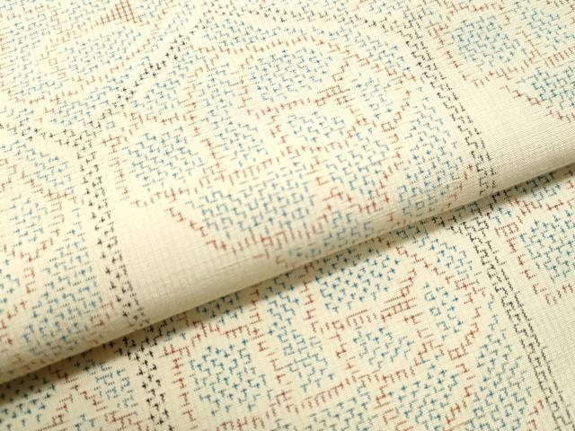 平和屋着物●本場結城紬 亀甲花文 証紙付き 正絹 逸品 未使用 CAAS6902yc