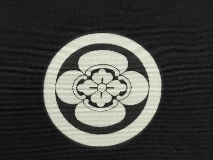 平和屋着物●男性　黒紋付　正絹　逸品　CAAS6907yc