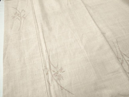 平和屋着物●結城紬 100亀甲 飛び亀甲 草花文 正絹 逸品 CAAS6933yc