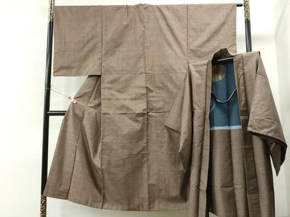 平和屋着物●男性 本場大島紬 アンサンブル 7マルキ 泥染め 正絹 逸品 CAAS6934yc