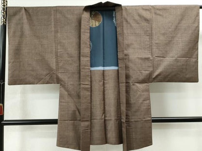 平和屋着物●男性 本場大島紬 アンサンブル 7マルキ 泥染め 正絹 逸品 CAAS6934yc