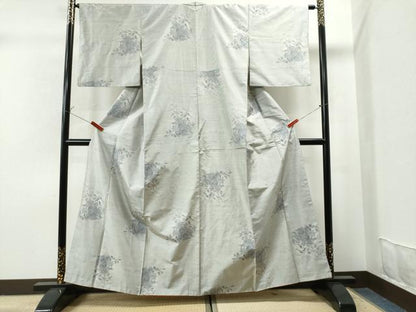 平和屋着物●本場大島紬 白大島 7マルキ 風景文 正絹 逸品 CAAS6955yc