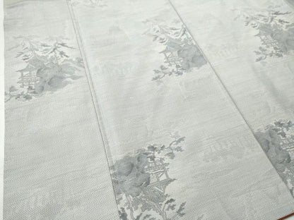 平和屋着物●本場大島紬 白大島 7マルキ 風景文 正絹 逸品 CAAS6955yc