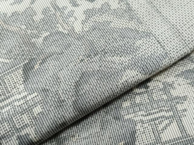 平和屋着物●本場大島紬 白大島 7マルキ 風景文 正絹 逸品 CAAS6955yc