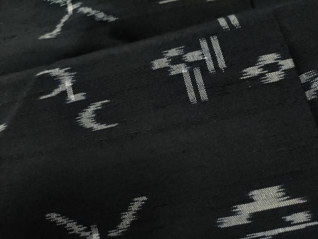 平和屋着物●上質な紬 絣文様 正絹 逸品 CAAS6981yc