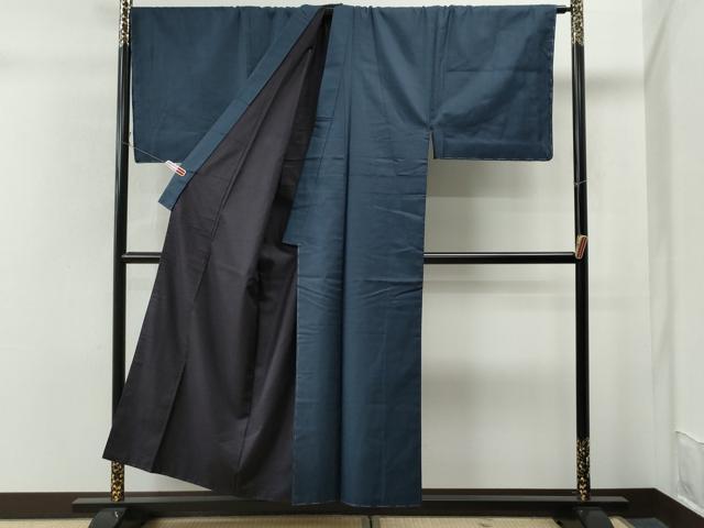 平和屋着物●男性 お召 アンサンブル 100亀甲 キングサイズ 正絹 逸品 未使用 CAAS6992yc