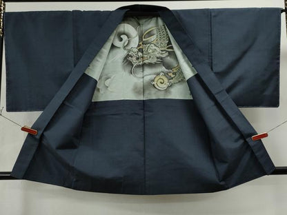 平和屋着物●男性　本場大島紬　アンサンブル　100亀甲　総詰め　正絹　逸品　未使用　CAAS6995yc