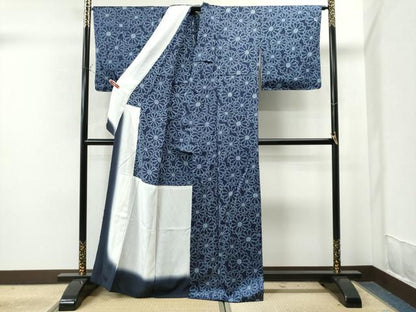 平和屋着物●上質な小紋 総絞 舞花尽くし 胴抜き仕立て 正絹 逸品 未使用 CAAS6996yc