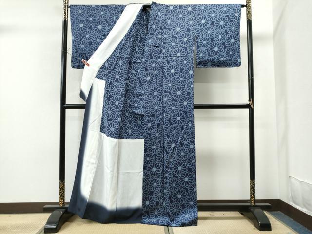 平和屋着物●上質な小紋 総絞 舞花尽くし 胴抜き仕立て 正絹 逸品 未使用 CAAS6996yc