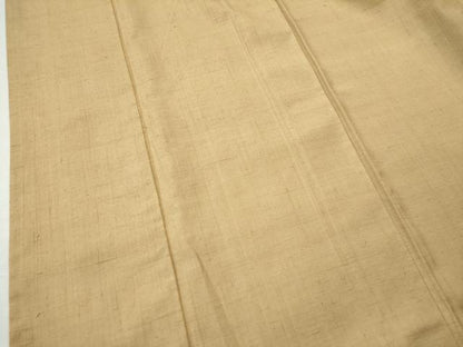 平和屋着物●結城紬 色無地 飴色 正絹 逸品 CAAS7007yc